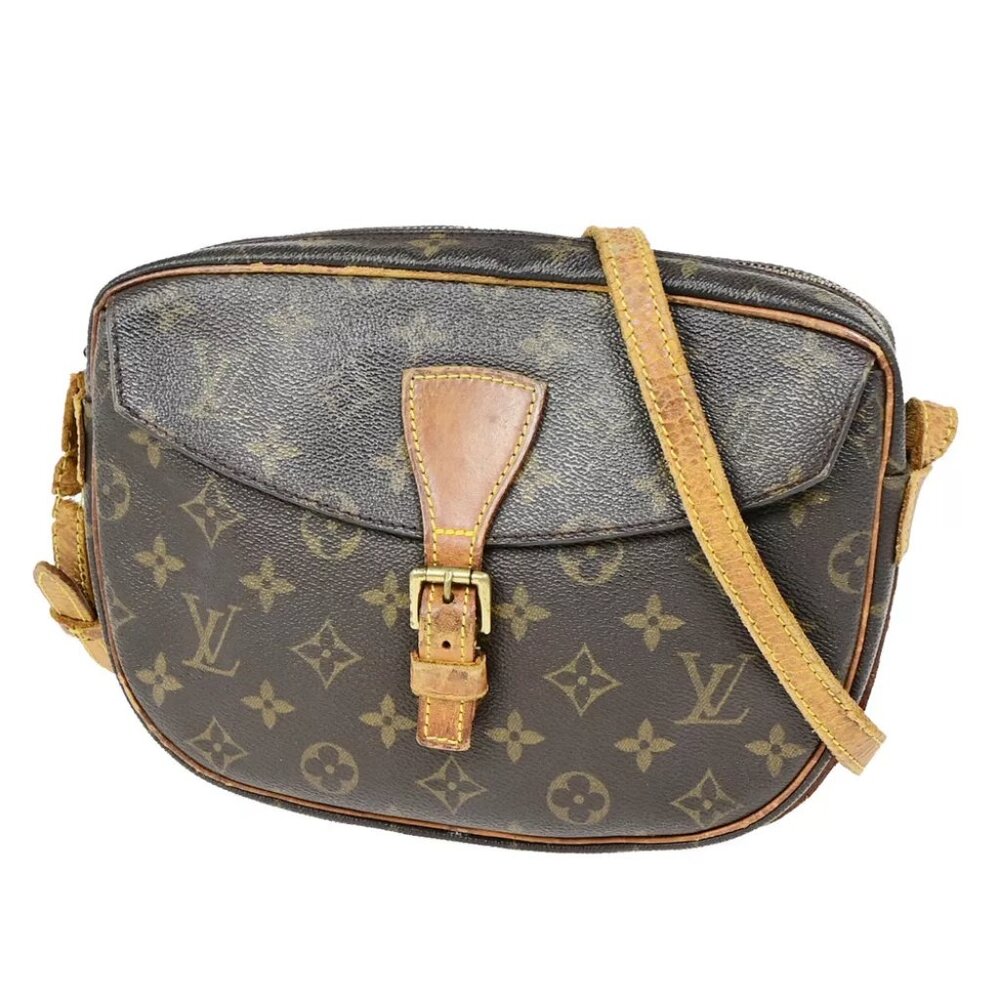 LOUIS VUITTON Jeune Fille MM Shoulder Bag Monogram Leather Brown M51226 61YF143